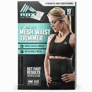 RBX Black Waist Trimmer with Breathable Mesh NIB